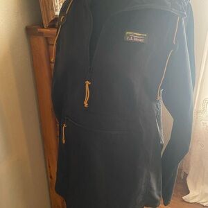 L.L. Bean Black Pullover with Yellow Accents